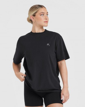 Black Oner Active Classic Oversized Lightweight T Shirts | 60893ZILU