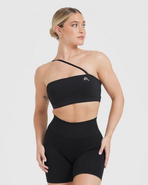 Black Oner Active Everyday Bandeau Bralette Sports Bras | 19784JRWU