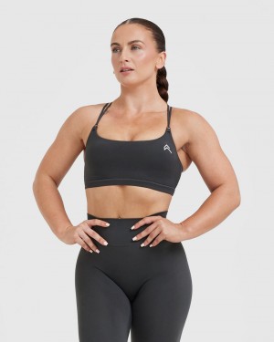 Black Oner Active Everyday Cross Over Bralette Sports Bras | 47862YFHT