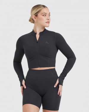 Black Oner Active Timeless Crop Jackets | 95718NHIM