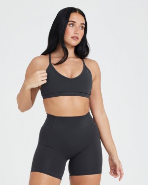 Black Oner Active Timeless Strappy Bralette Sports Bras | 71093NBXZ