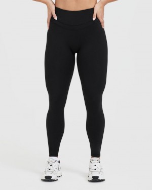 Black Oner Active Unified High Waisted Leggings | 08436WOJX