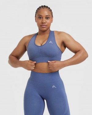 Blue Oner Active Classic Seamless 2.0 V-Neck Bralette Sports Bras | 85273BFRU