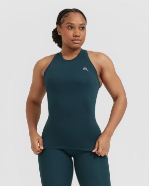 Blue Oner Active Go To Seamless Fitted High Neck T Shirts | 23756QWKO