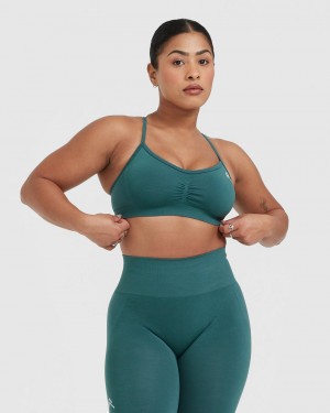 Blue / Turquoise Oner Active Effortless Strappy Bralette Sports Bras | 54062YUDL