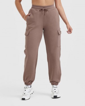 Brown Oner Active All Day Lightweight Cargo Joggers | 30942REUT