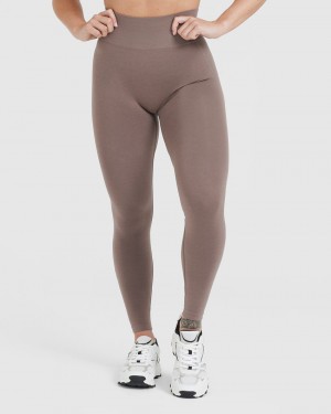 Brown Oner Active Effortless Seamless Leggings | 02781PCUZ