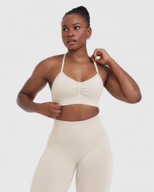 Brown Oner Active Effortless Strappy Bralette Sports Bras | 64938FUJD