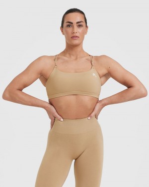 Brown Oner Active Everyday Cross Over Bralette Sports Bras | 61924FUBH