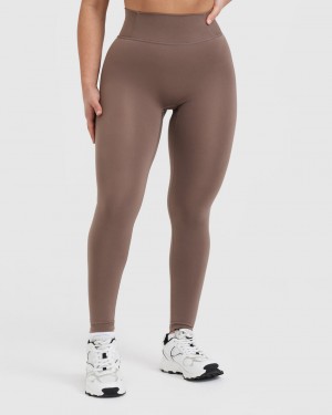 Brown Oner Active Timeless High Waisted Leggings | 94086JHAK