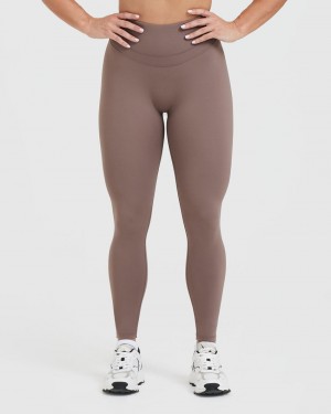 Brown Oner Active Unified High Waisted Leggings | 56341TLNR