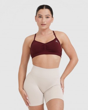 Dark Grey Oner Active Effortless Strappy Bralette Sports Bras | 32706BSVT