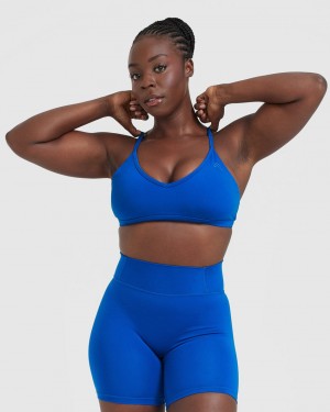 Deep Blue Oner Active Timeless Strappy Bralette Sports Bras | 39084PJQU