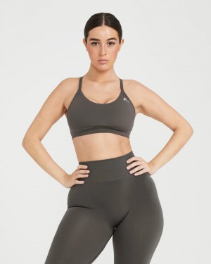 Deep Grey / Brown Oner Active Everyday Sports Bras | 16407EIBD