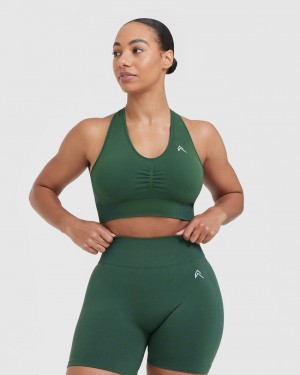 Green Oner Active Classic Seamless 2.0 V-Neck Bralette Sports Bras | 93546LJKS