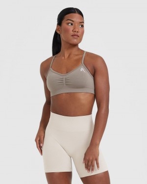 Grey Oner Active Effortless Strappy Bralette Sports Bras | 82654GNQA