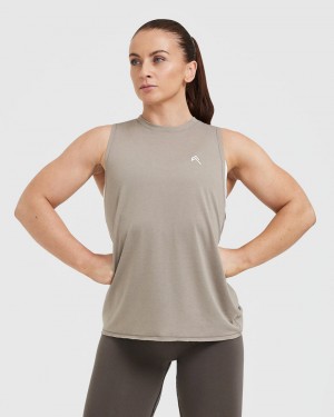 Grey Oner Active Go To Muscle T Shirts | 63978CZJD