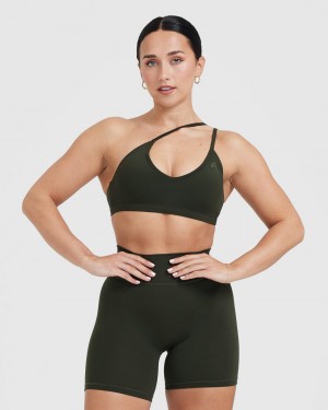 Khaki Oner Active Timeless Strappy Bralette Sports Bras | 32870UQLD