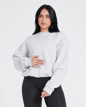 Light Grey Oner Active All Day Oversized Sweatshirts | 45761SAZX