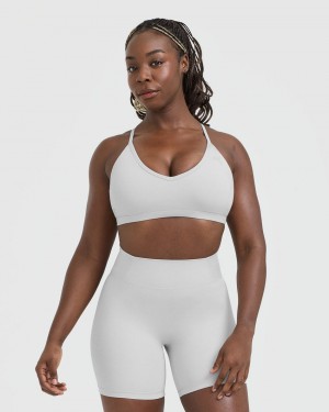 Light Grey Oner Active Timeless Strappy Bralette Sports Bras | 01246WNXI