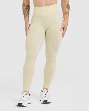 Light Yellow Oner Active Effortless Seamless Leggings | 10724BCJQ