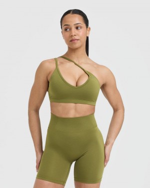 Olive / Green Oner Active Timeless Strappy Bralette Sports Bras | 90542PVKC