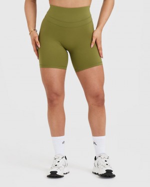 Olive / Green Oner Active Unified High Waisted Shorts | 76839NAHM