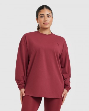 Pink Oner Active Classic Oversized Lightweight Long Sleeve T Shirts | 13986QLZC