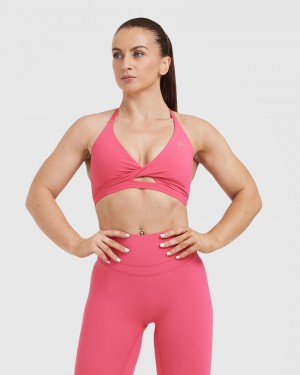 Pink Oner Active Unified Twist Sports Bras | 21869GHVY