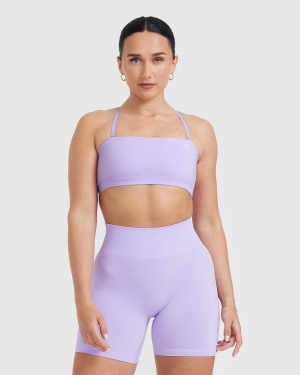 Purple Oner Active Everyday Bandeau Bralette Sports Bras | 72830WSUR