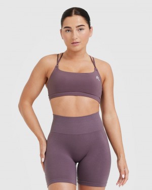 Purple Oner Active Everyday Cross Over Bralette Sports Bras | 45281HVJT