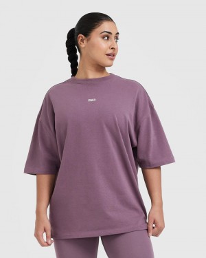 Purple Oner Active Raising The Bar Graphic Unisex T Shirts | 72364EZYN