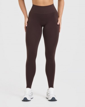 Purple / Brown Oner Active Effortless Seamless Leggings | 18745OSTF