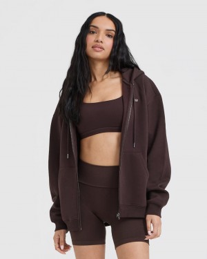 Purple / Brown Oner Active Foundations Zip Through Hoodie | 92714HMKP