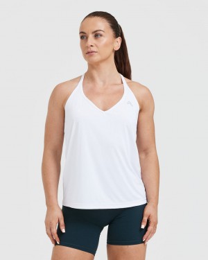 White Oner Active Go To Strappy Loose T Shirts | 47620VMSK