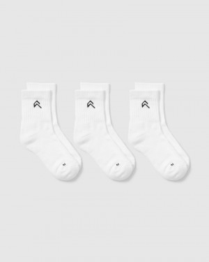 White Oner Active Mid Crew 3 Pack Accessories | 59724ZSPH