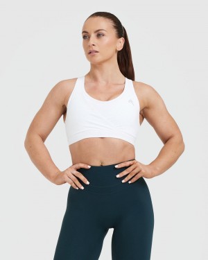 White Oner Active Unified Layered Sports Bras | 02837DPUS