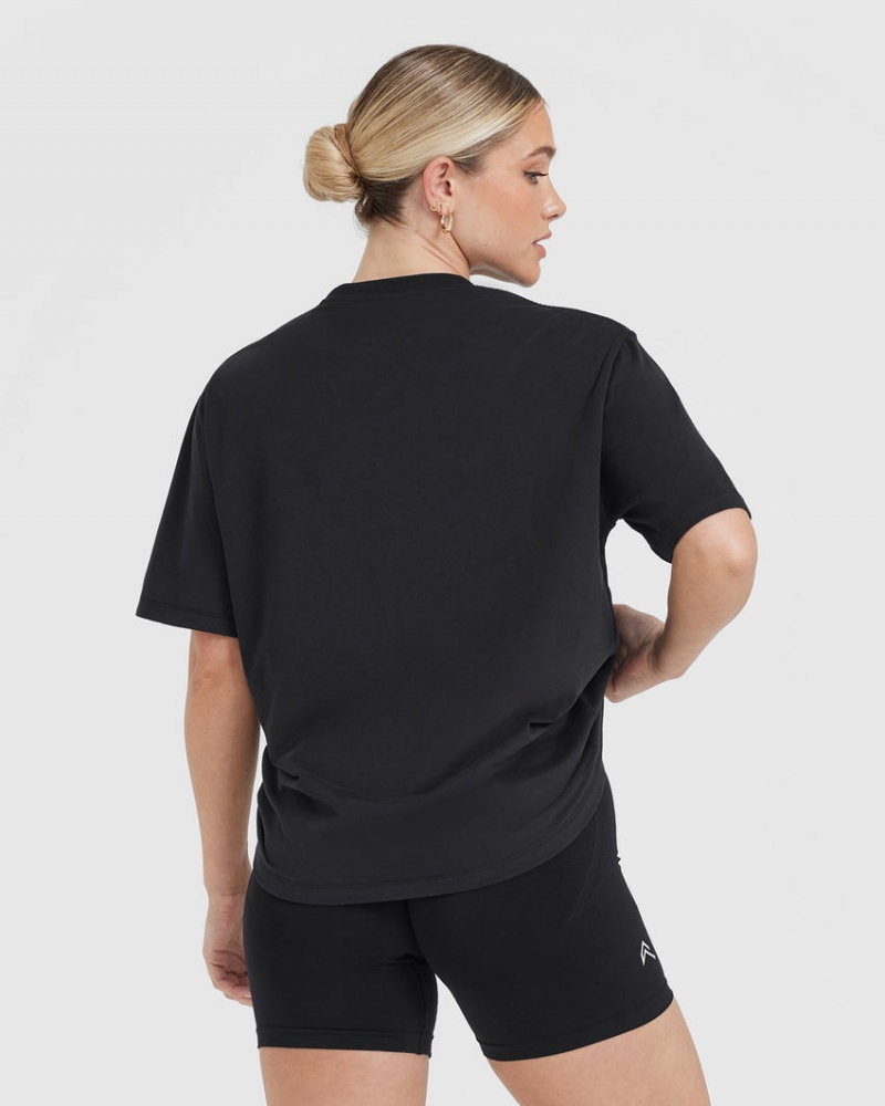 Black Oner Active Classic Oversized Lightweight T Shirts | 60893ZILU