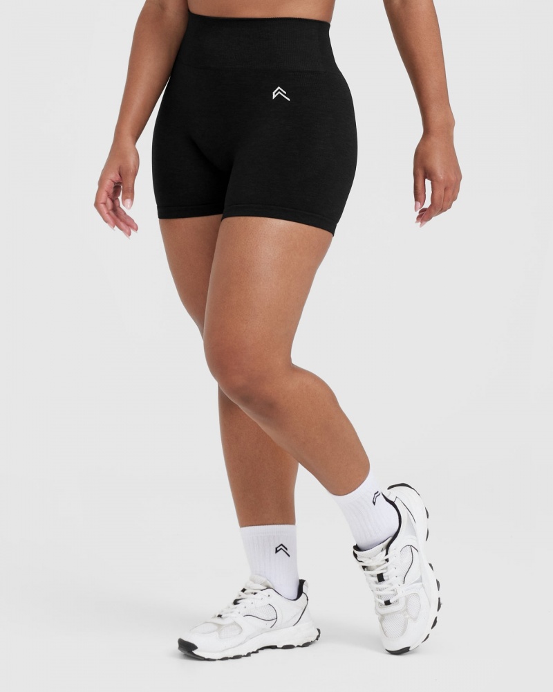 Black Oner Active Classic Seamless 2.0 Booty Shorts | 98524SAMD