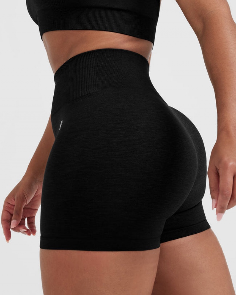 Black Oner Active Classic Seamless 2.0 Booty Shorts | 98524SAMD