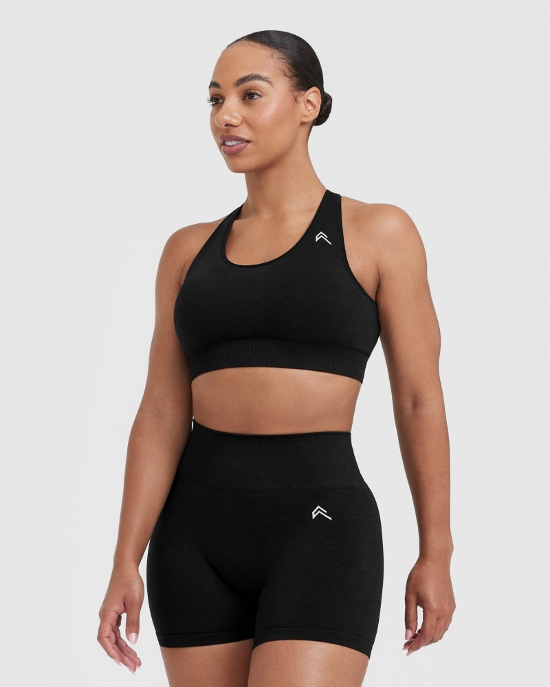 Black Oner Active Classic Seamless 2.0 Bralette Sports Bras | 09836DJBL