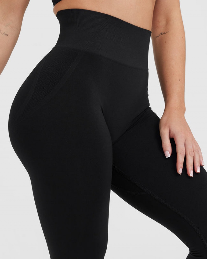 Black Oner Active Effortless Seamless Leggings | 87921RHAI