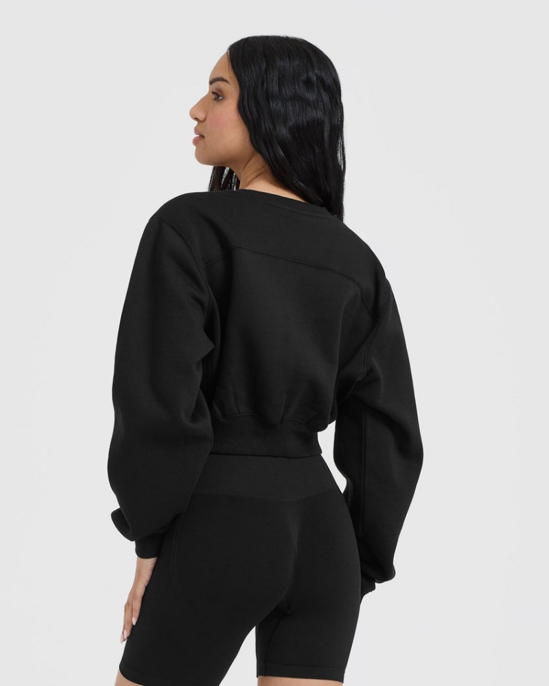 Black Oner Active Foundations Crop Sweatshirts | 19756JQOM