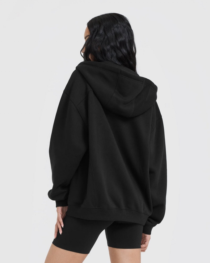 Black Oner Active Foundations Zip Through Hoodie | 09463NZQG