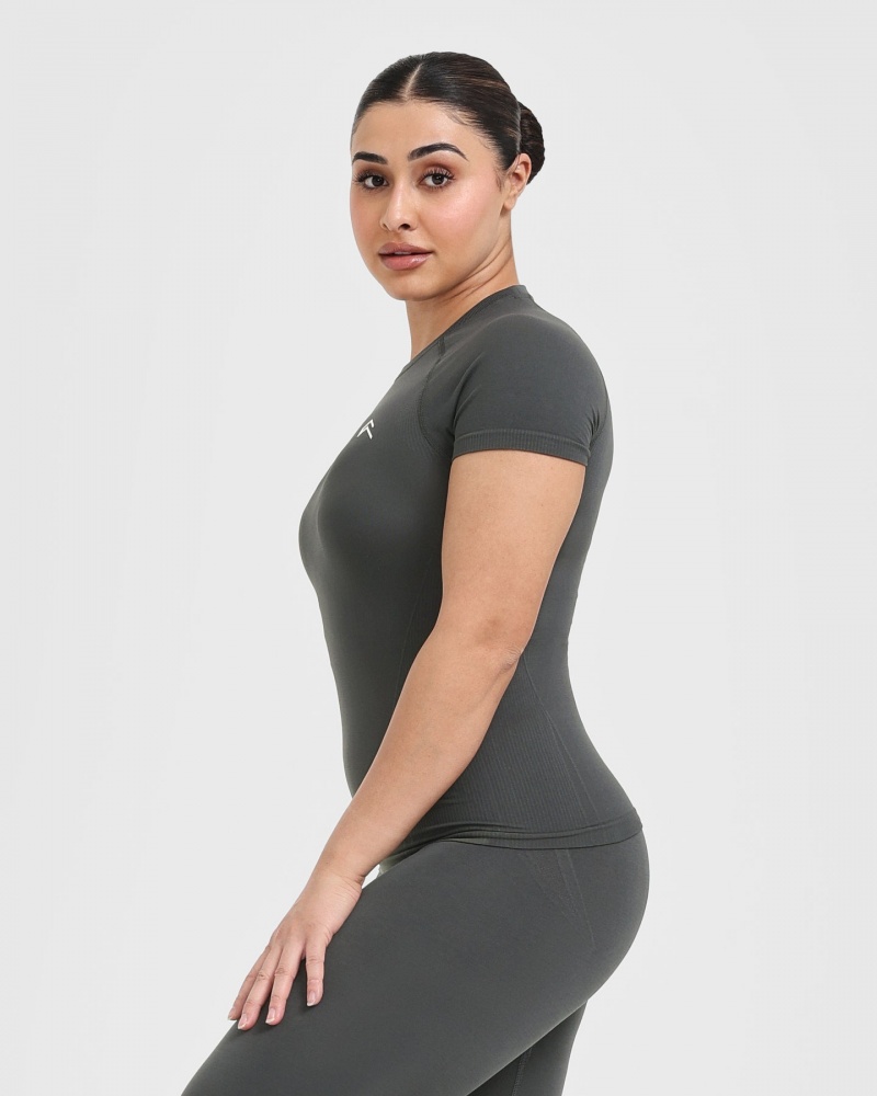 Black Oner Active Go To Seamless Fitted T Shirts | 80351WKPR