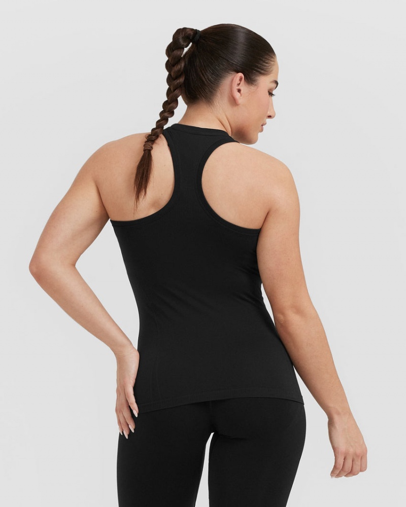 Black Oner Active Go To Seamless Fitted High Neck T Shirts | 20635YGVO