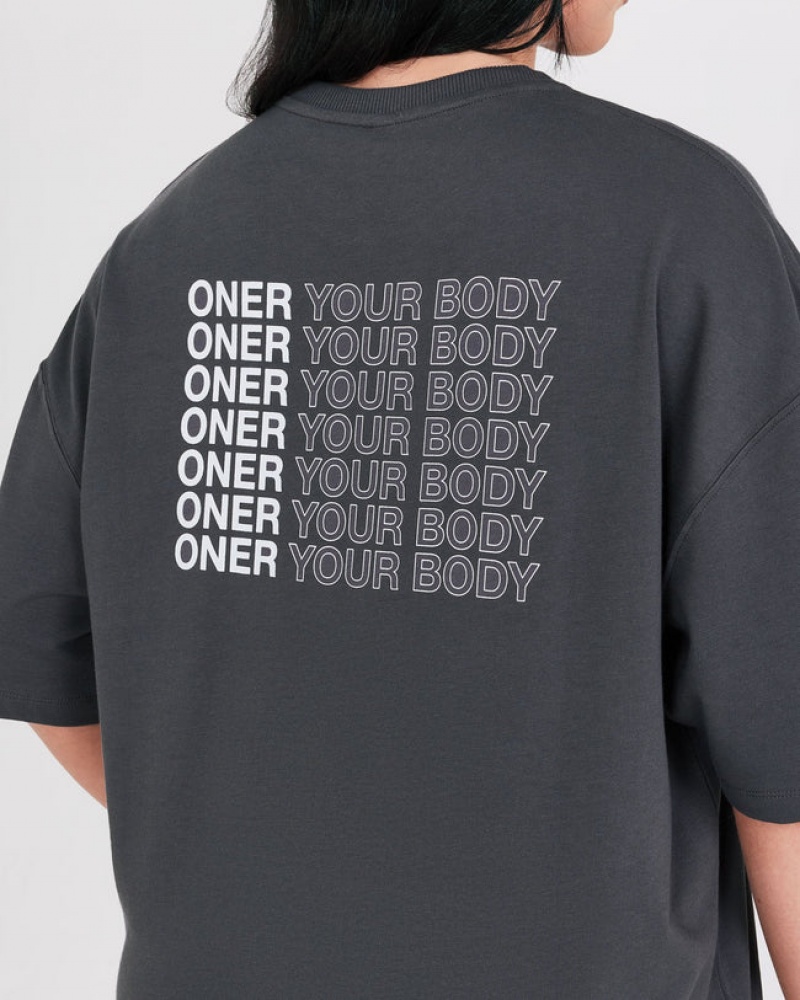 Black Oner Active OYB Graphic Unisex T Shirts | 21750JNOT