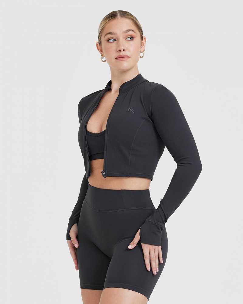 Black Oner Active Timeless Crop Jackets | 95718NHIM