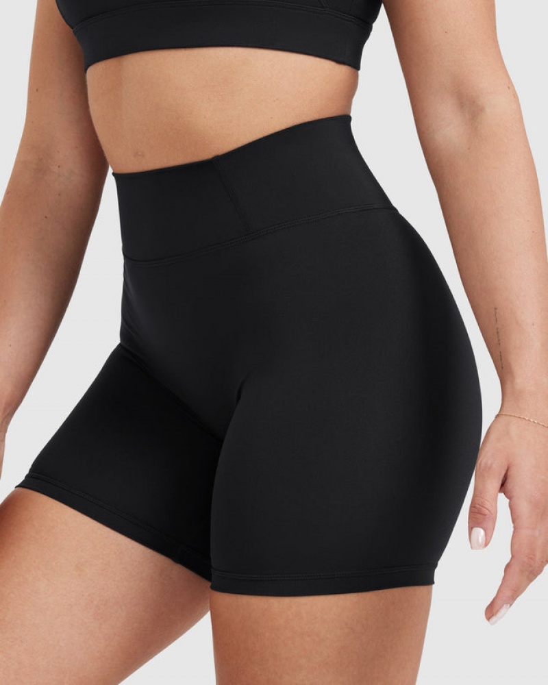 Black Oner Active Timeless High Waisted Shorts | 23571PTMC