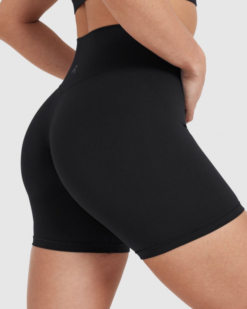 Black Oner Active Timeless High Waisted Shorts | 23571PTMC